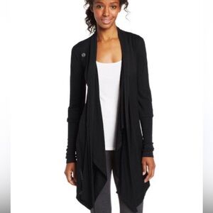 Icebreaker Bliss Wrap Sweater Merino Wool In Black Size M